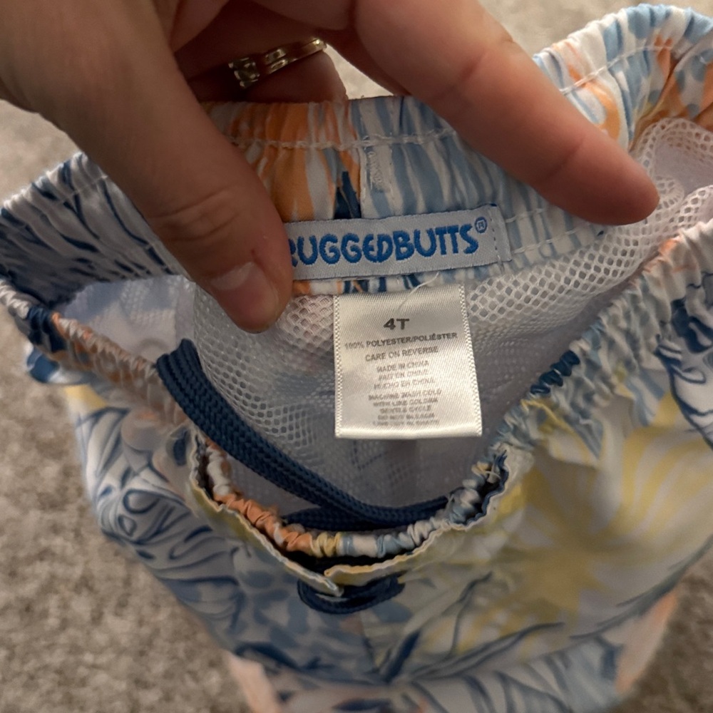 RuggedButts Birds Of Paradise Tropical Swim Trunks 4t - Picture 4 of 7